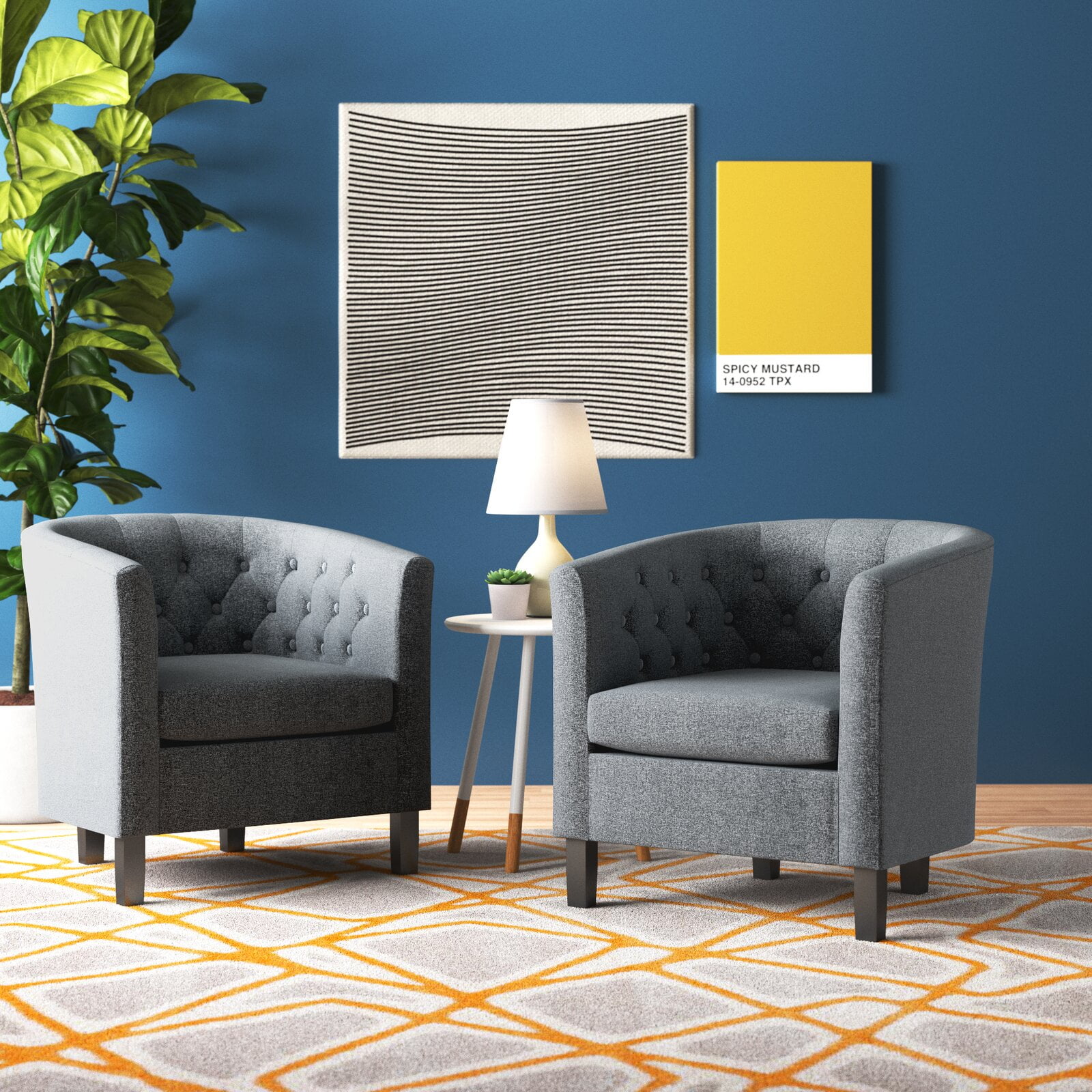 Ziaa 28.5 Wide Tufted Armchair Walmart