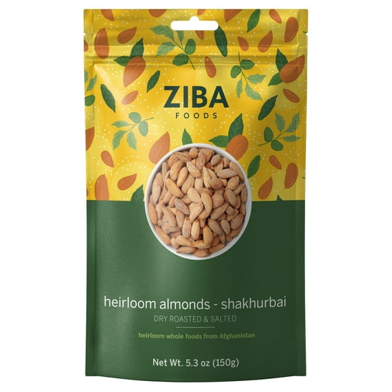Ziba Foods Roasted Salted Shakhurbai Almonds 5.3 oz (Pack of 6)