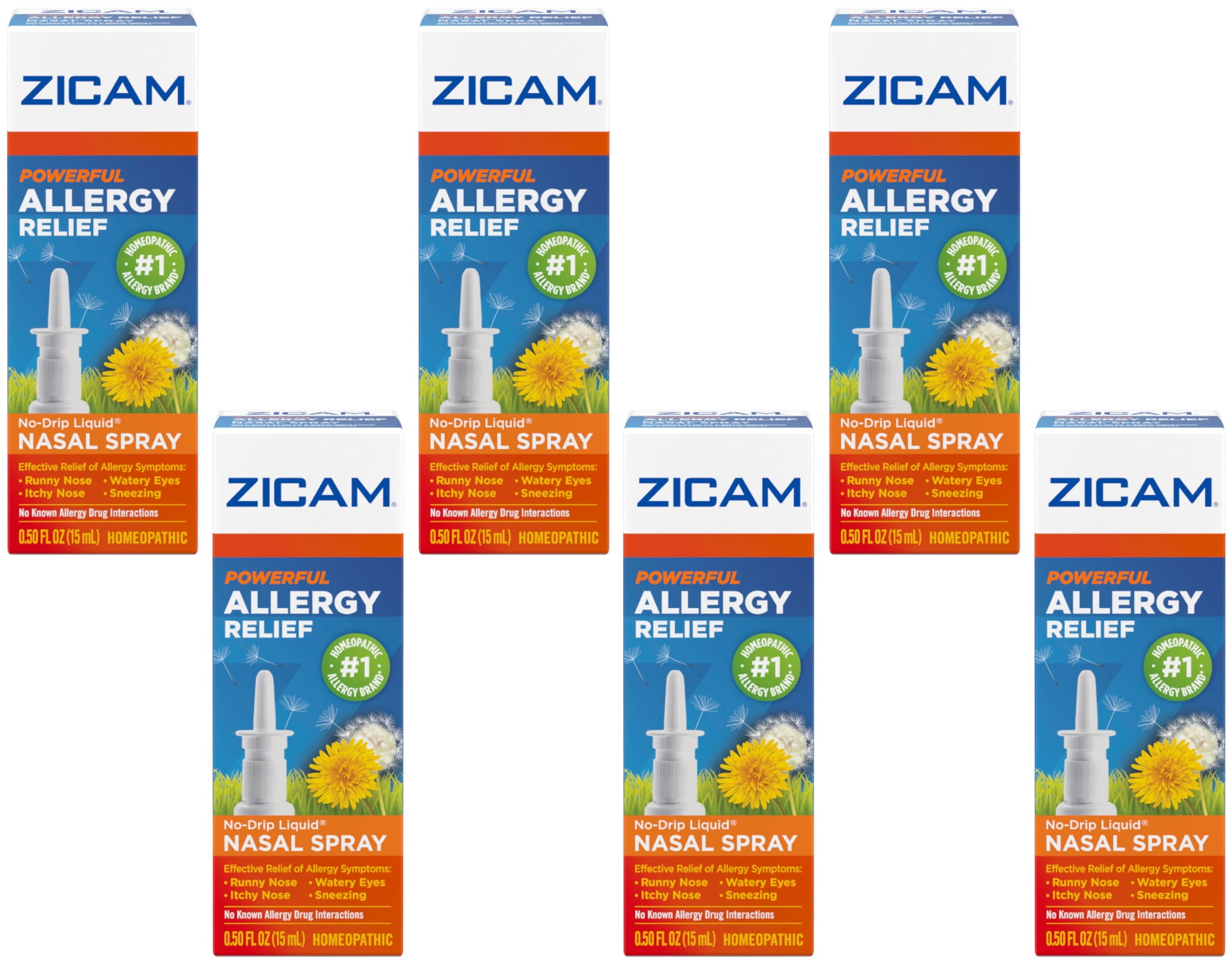 Zicam Allergy Relief Nasal Spray 0.50 oz (Pack of 6)