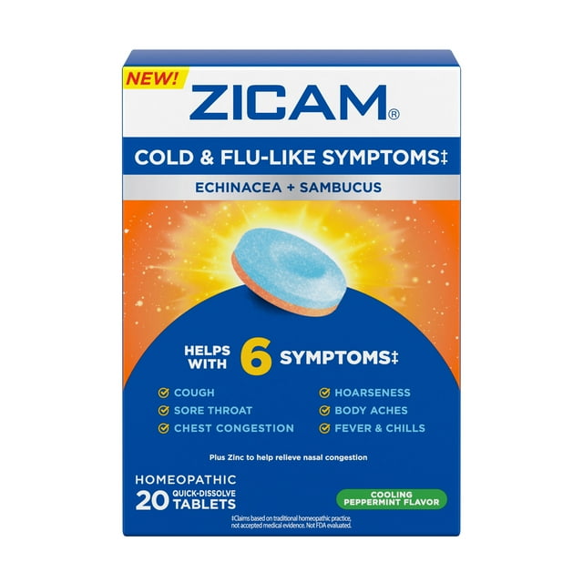 Zicam Cold & FluLike Symptoms with Echinacea and Sambucus, Homeopathic