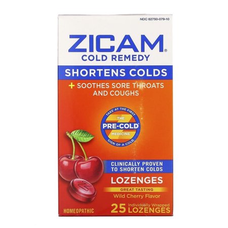 Zicam Cold Remedy Lozenges Wild Cherry 25 Individually Wrapped Lozenges Pack of 2