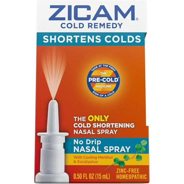 Zicam Cold Remedy NoDrip Nasal Spray with Cooling Menthol & Eucalyptus