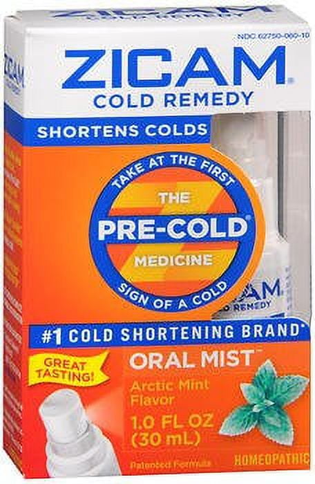 Zicam Cold Remedy Oral Mist Arctic Mint Flavor Pre-Cold Medicine 1 oz 2 Pack