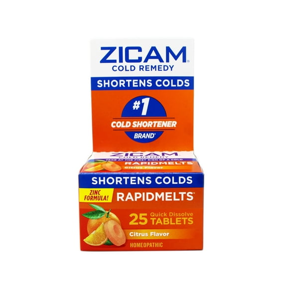 Zicam Cold Remedy RapidMelts Citrus Flavor Quick Dissolve Tablets, 25 Ct