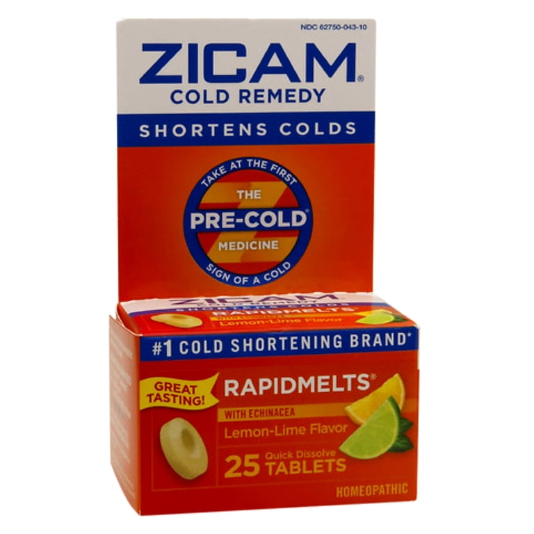 Zicam Cold Remedy RapidMelts with Echinacea, Lemon-Lime 25 ea Zicam Cold Remedy RapidMelts with Echinacea, Lemon-Lime 25 ea