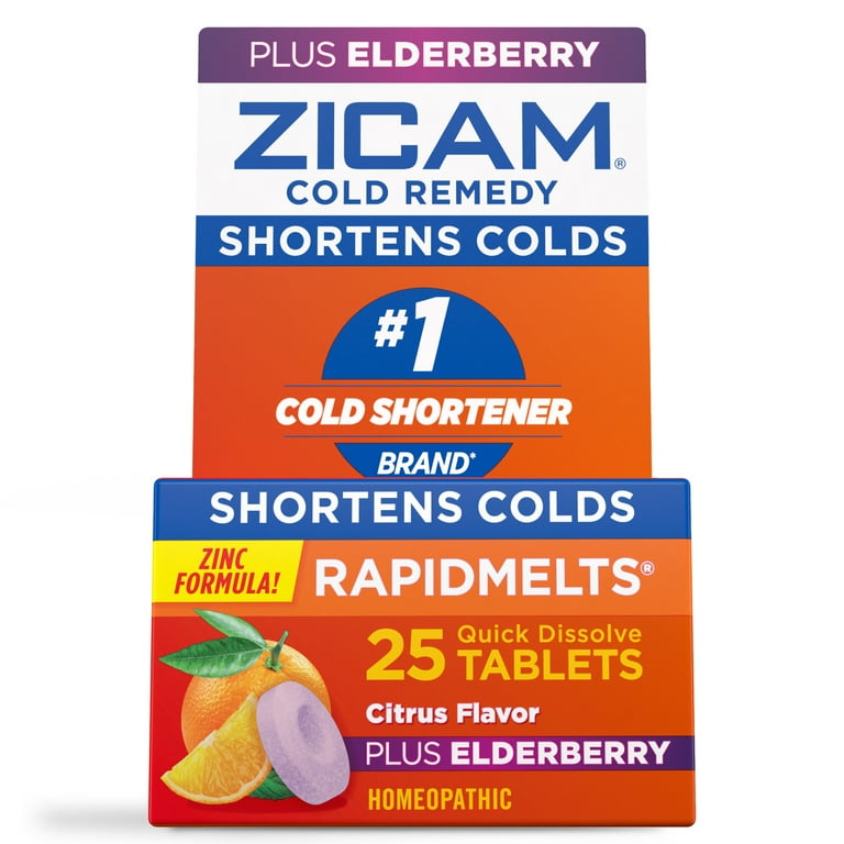 Zicam Zinc RapidMelts Homeopathic Cold Shortening Tablets