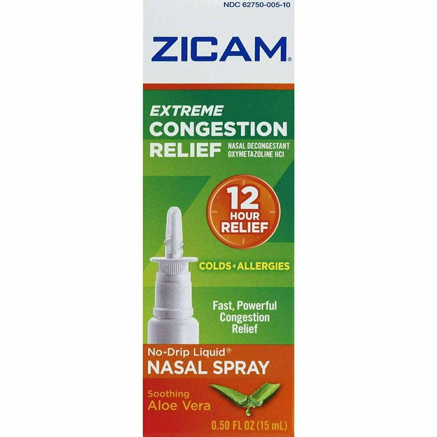 EMERSON GROUP Zicam Extreme Congestion Relief Nasal Spray, 0.5oz. Bottles, Fast Powerful Relief for Nasal Congestion from Colds or Allergies (Pack of 2)