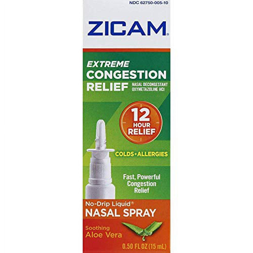 Zicam Extreme Congestion Relief No-Drip Liquid Nasal Spray, 0.50 Ounces each (Value Pack of 3)