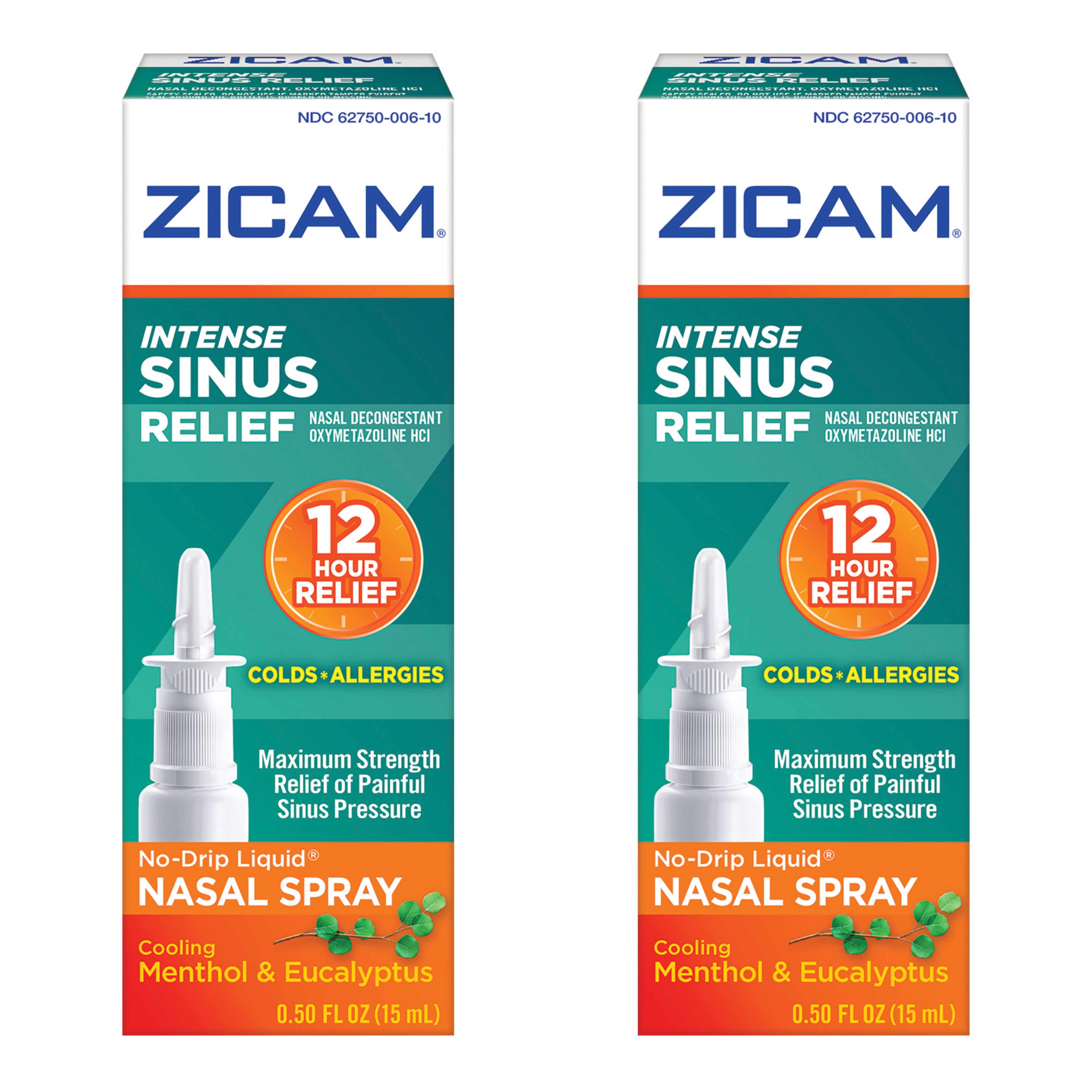 Zicam Intense Sinus Relief Liquid Nasal Spray 0.50 oz (Pack of 2