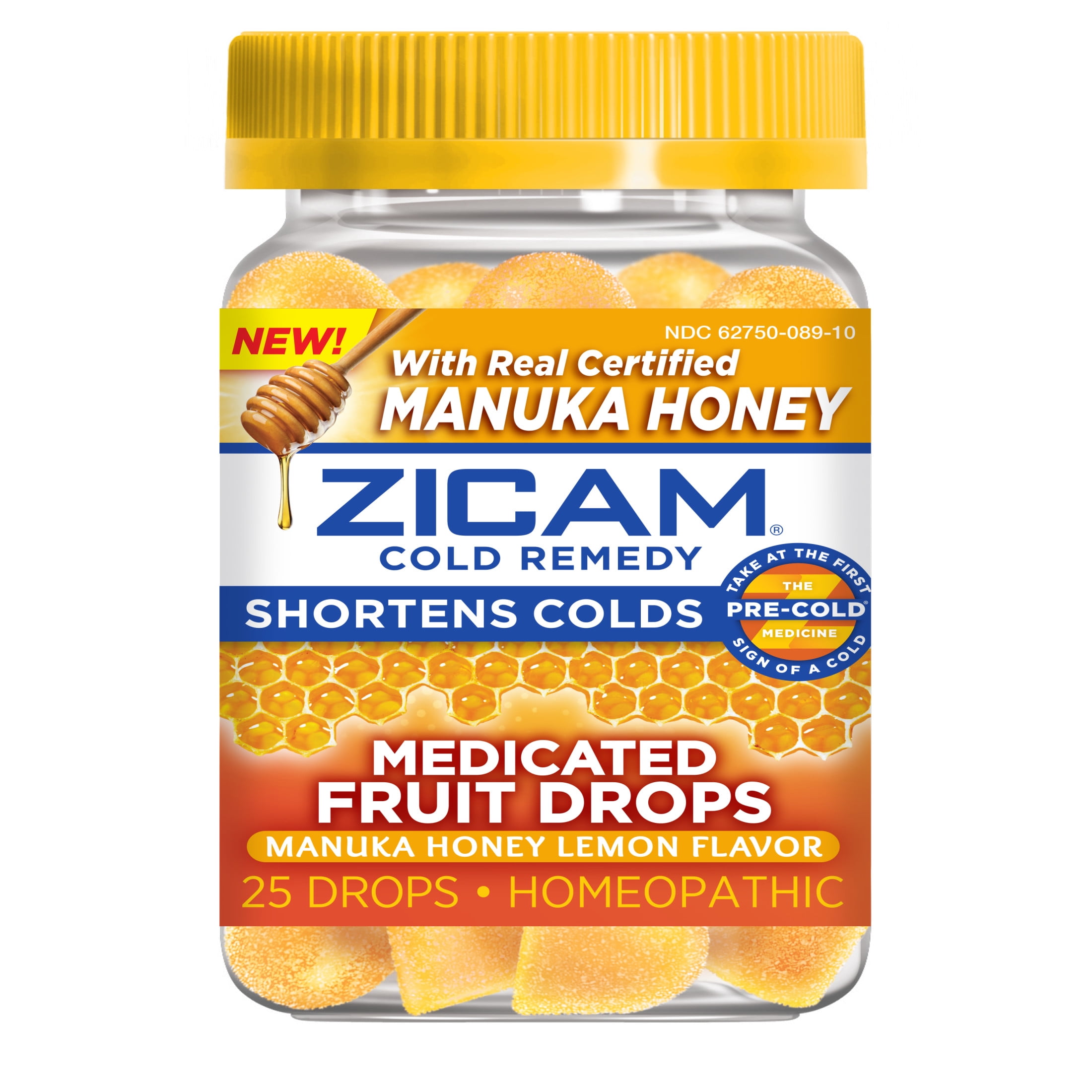 Zicam; Medicated Fruit Drop; Manuka Honey Lemon; 25 Count