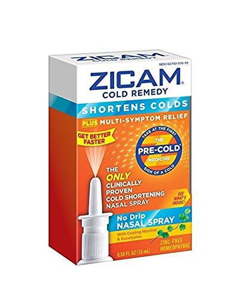 Zicam No Drip Nasal Spray, 0.5oz Each Pack of 4