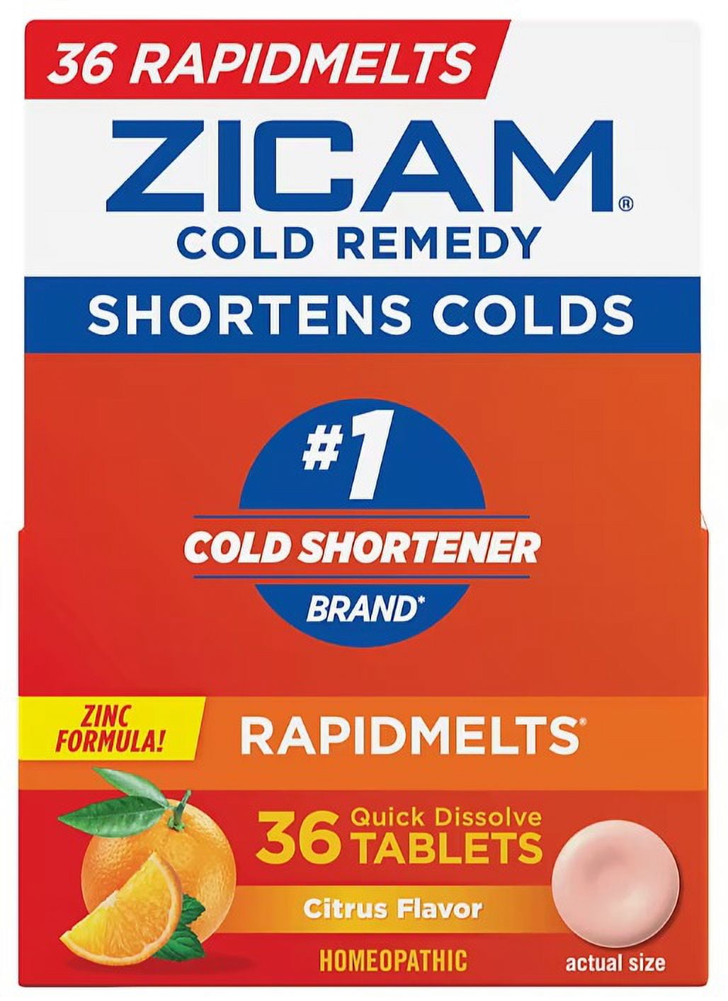 Zicam Zinc Cold Remedy Citrus