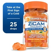 Zicam Zinc Cold Remedy Medicated Fruit Drops Ultimate Orange Flavor 25ct