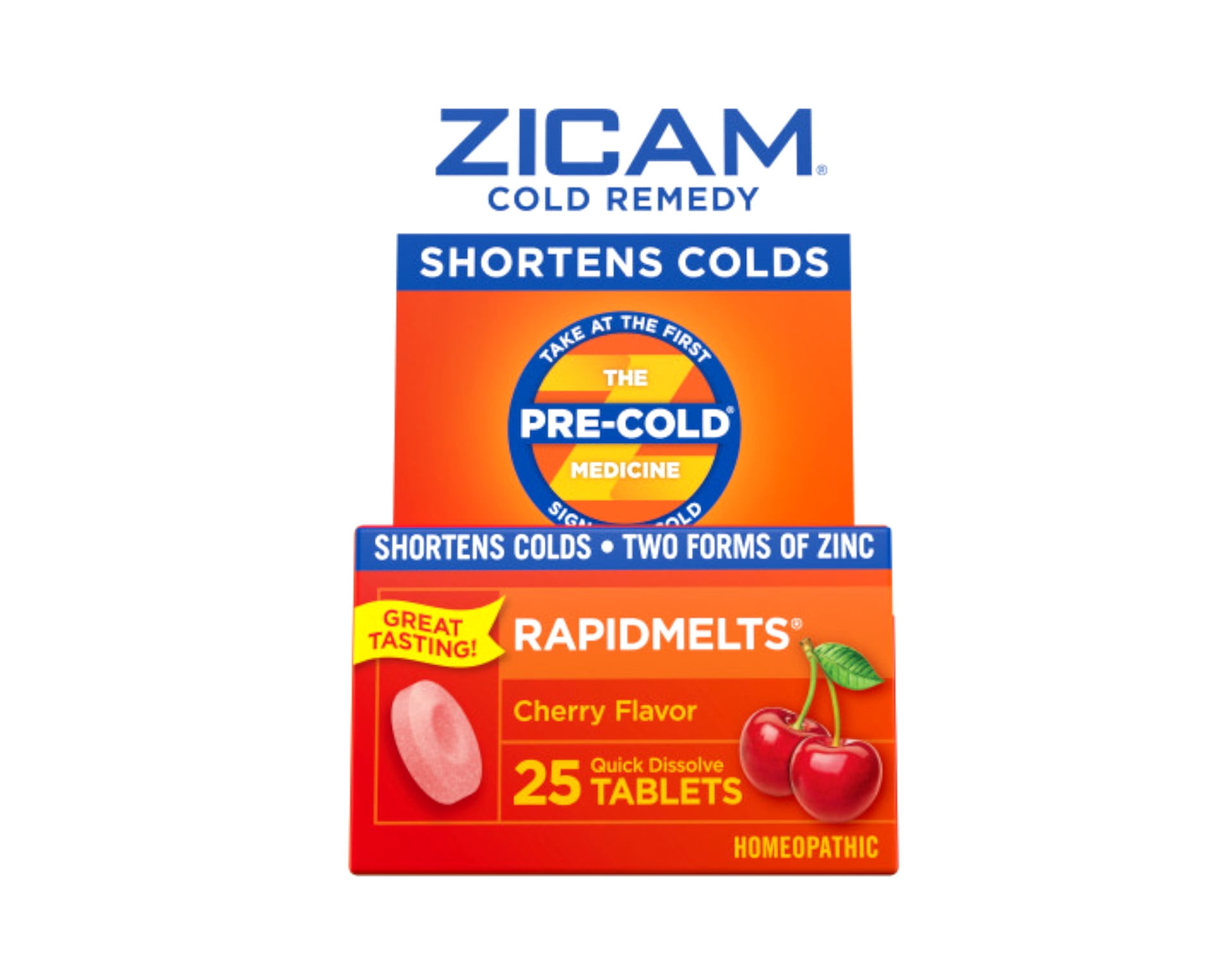 Zicam Zinc Cold Remedy RapidMelts Quick Dissolve Tablets Cherry