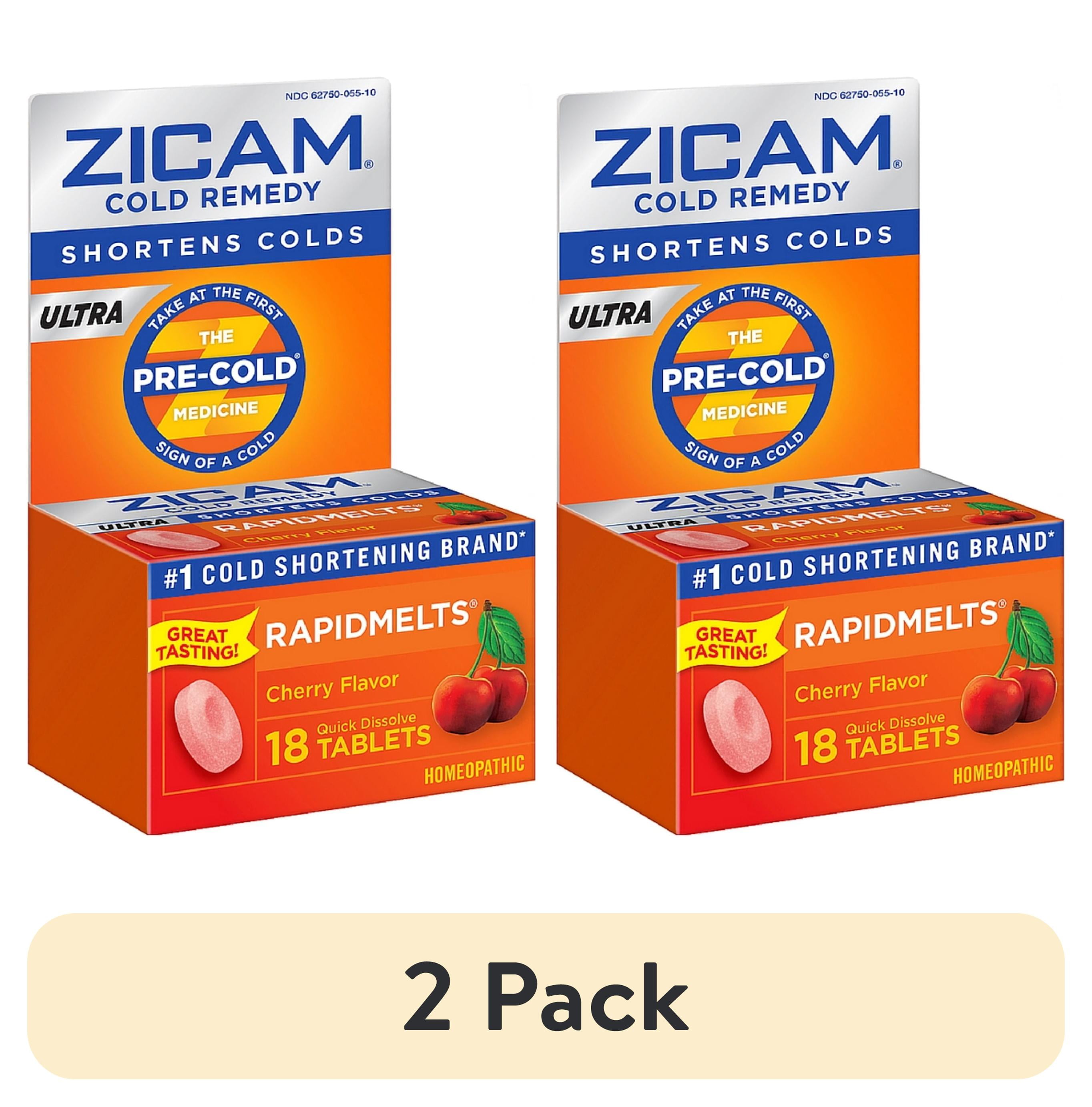 (2 pack) Zicam Zinc Cold Remedy ULTRA RapidMelts Quick-Dissolve Tablets Cherry Flavor 18ct