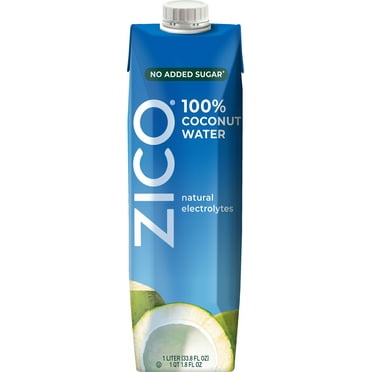 Zico 100% Coconut Water, No Sugar Added, 1 Liter Liquid