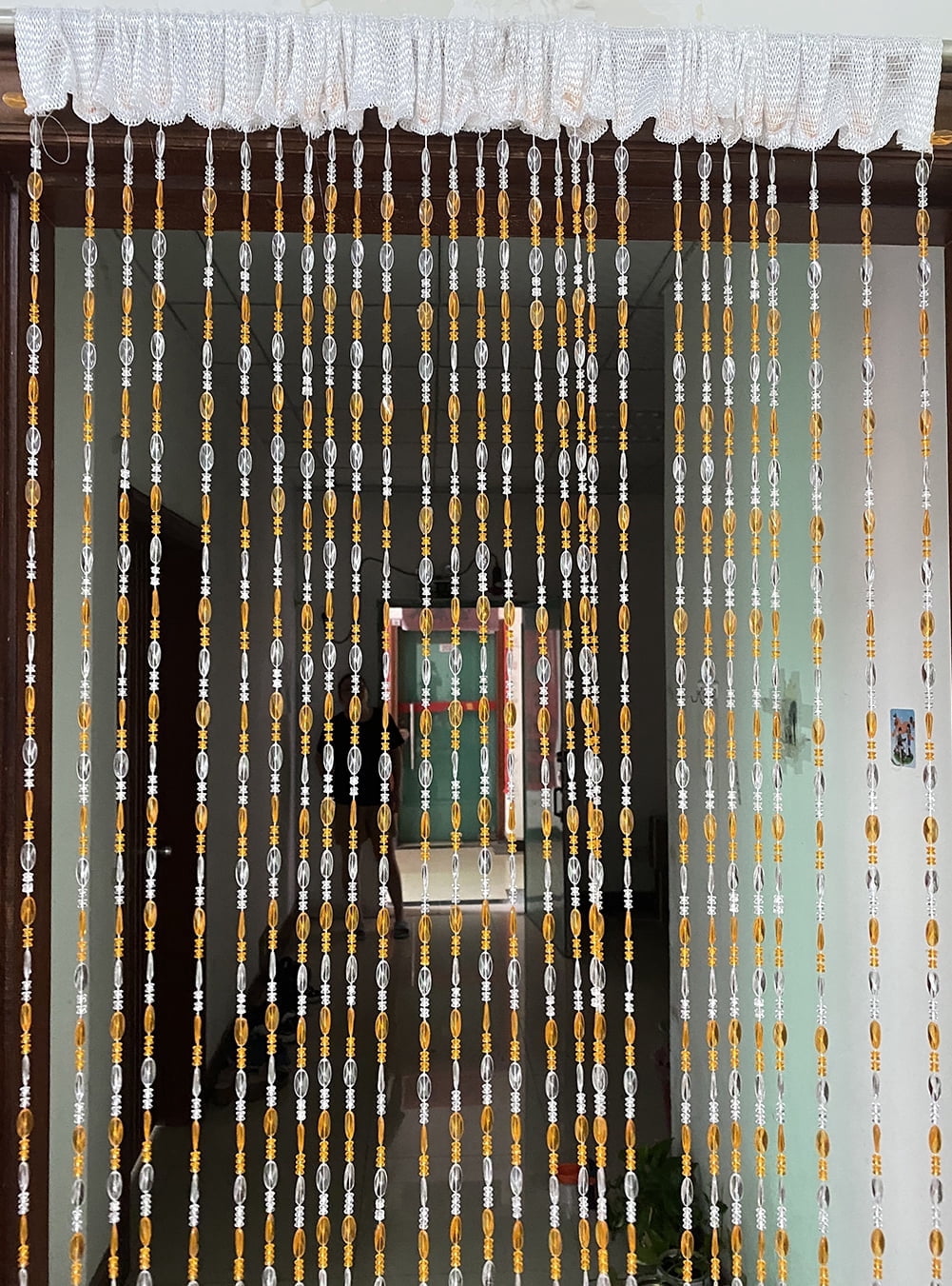 ZideTang Orange Semi-Sheer Curtains, 39.37 x 76.77 in