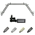 thumbnail image 1 of Zidon 13/16" Double Bay Window curtain rod Adjustable 20"-36", 38"-72" - Black,(ABay-73-2D), 1 of 4