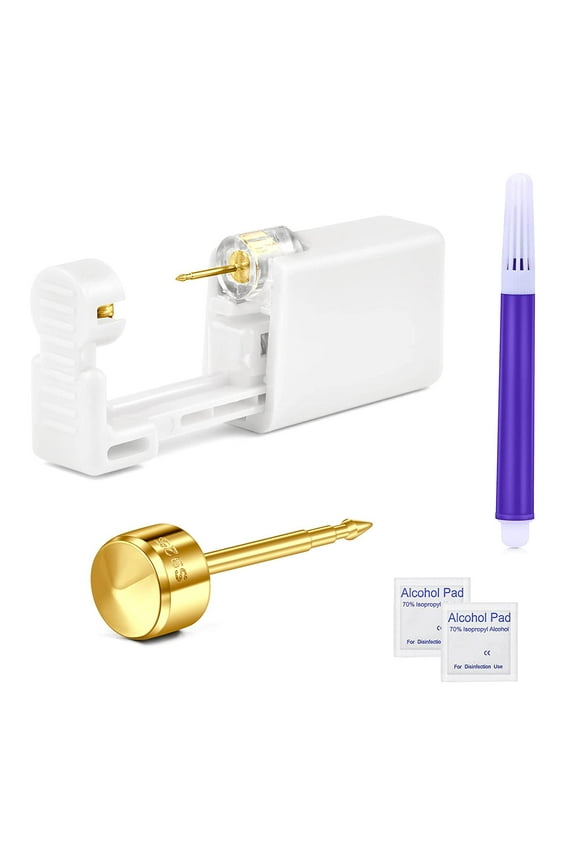 Ear Piercing Kit with 925 Sterling Silver Earrings Stud