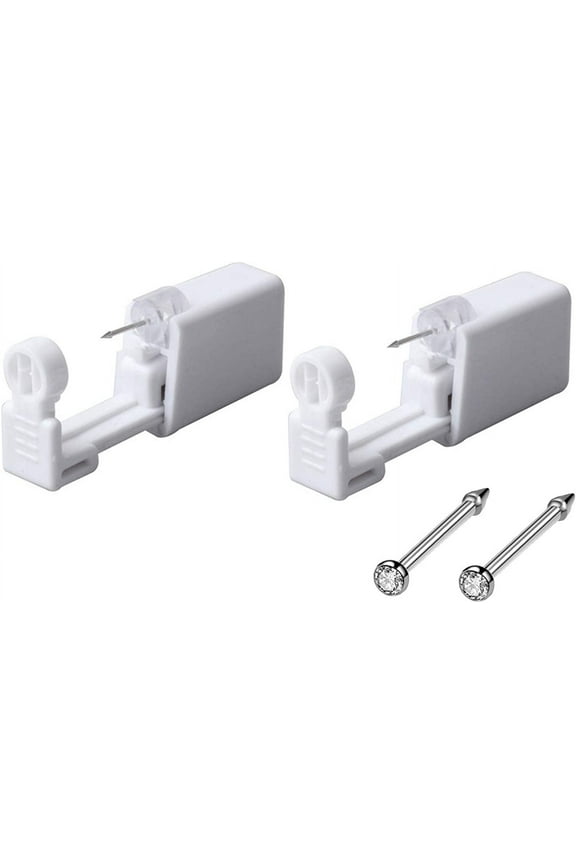 Ziediop Nose Painless Stud Disposable Self Ear 20G Body Piercing Kit Tool