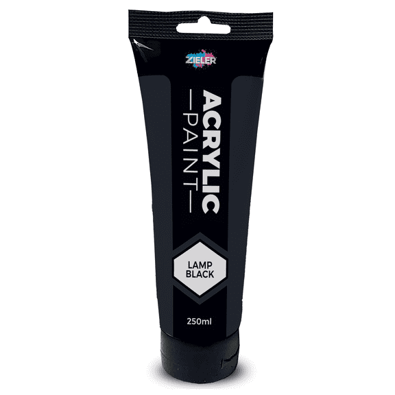 Zieler Black Acrylic Paint (250ml)