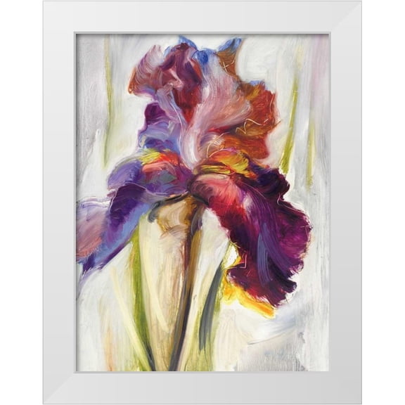Zielinska, Maria 12x14 White Modern Wood Framed Museum Art Print Titled - Colors of Iris I