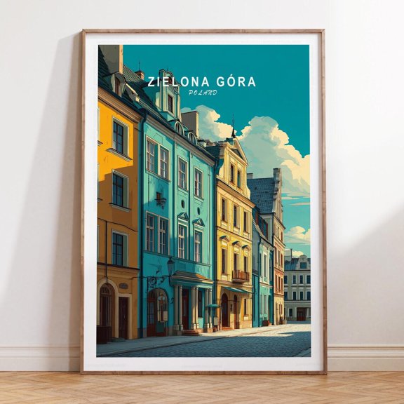 Zielona Gora Poland Wall Art Print, European City Travel Decor