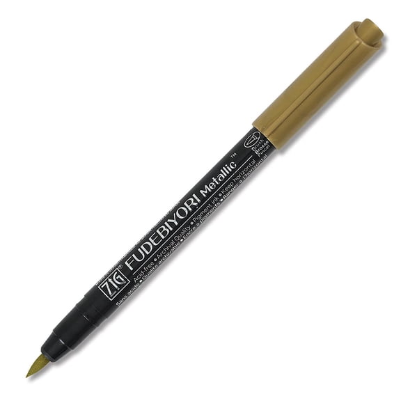 Zig Fudebiyori Metallic Brush Pen - Gold