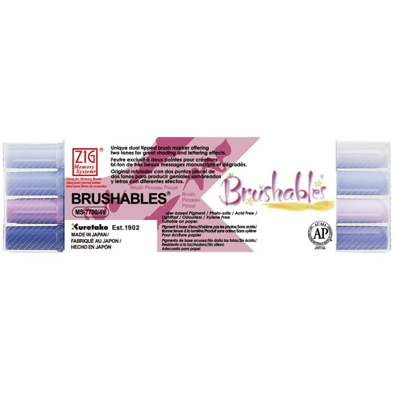 Zig Memory System, Brushables, Purple, 4 Colors