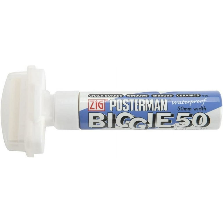 Zig PMA150-000 Zig Posterman Biggie 50mm Tip Marker-White