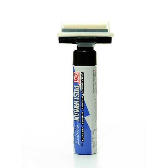 Zig PMA150-010 Zig Posterman Biggie 50mm Tip Marker-Black - Pack of 6
