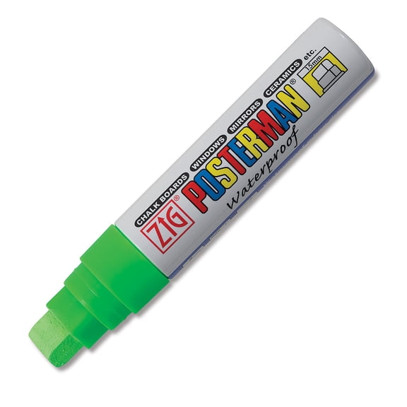 Zig Posterman Paint Marker - 15 mm, Fluorescent Green, Big & Broad