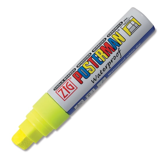 Zig Posterman Paint Marker - 15 mm, Fluorescent Yellow, Big & Broad