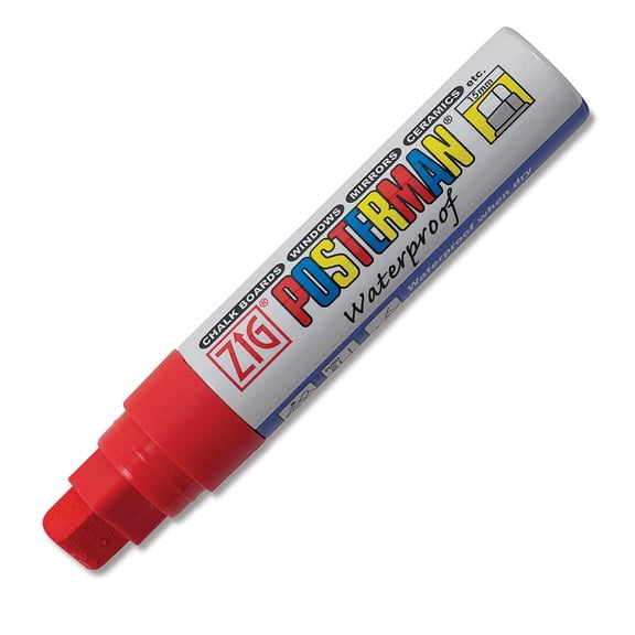 Zig Posterman Paint Marker - 15 mm, Red, Big and Broad Tip