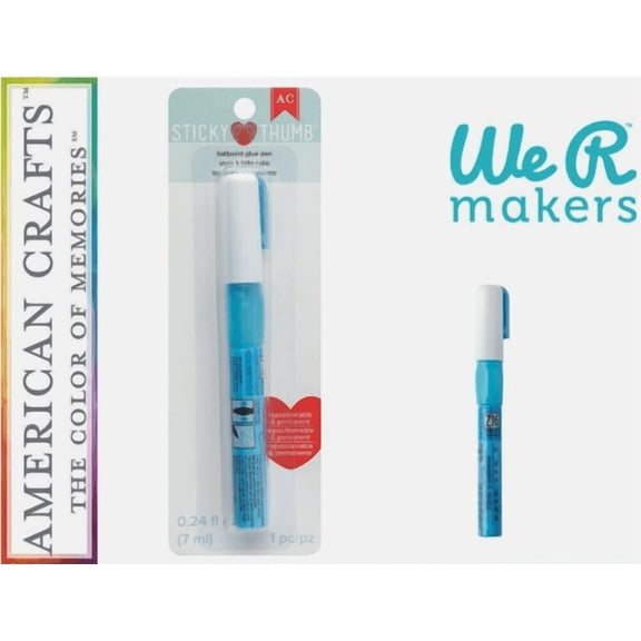 Zig Sticky Thumb 2-Way Glue Pen, 15mm BallPoint, 0.25 Oz Pack of 1 Pen 372626