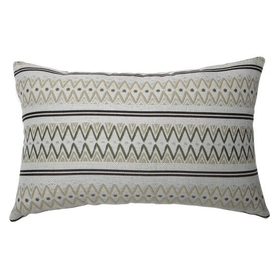 pillow perfect zig zag avocado throw pillow, rectangular, green