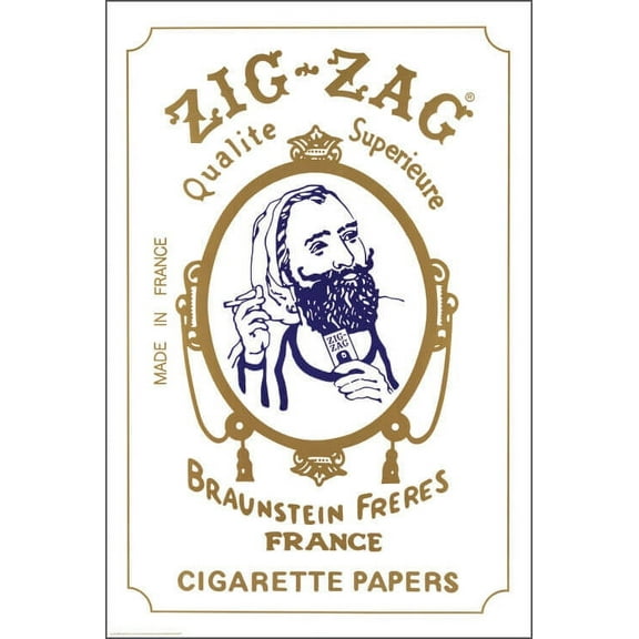 Zig Zag Cigarette Papers Advertisement Poster - 24.5x36.5 - Laminated