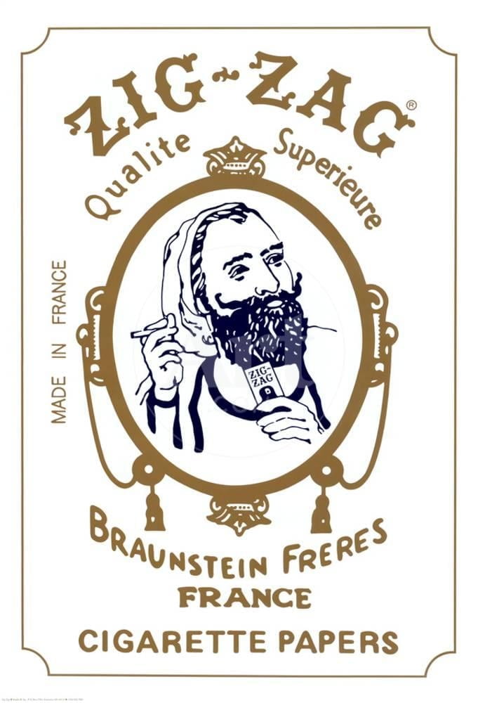 ZIG-ZAG ジグザグ ポスター Zig Zag Cigarette Papers 24x36 Affordable Poster with Sharp Images