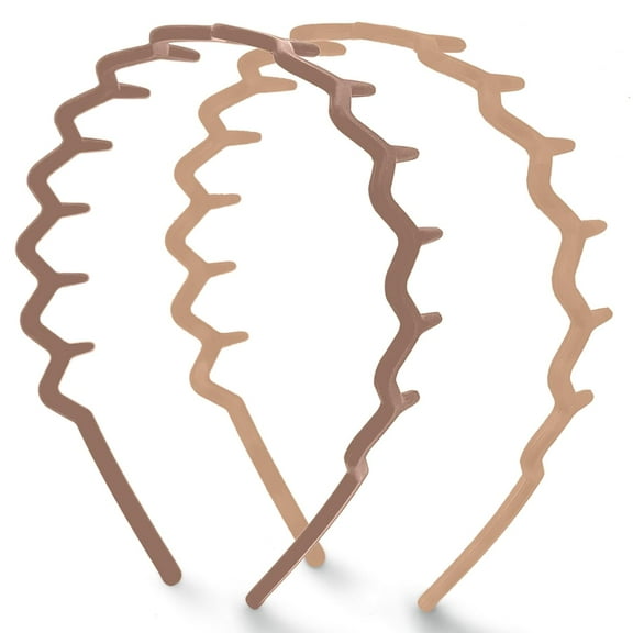 Zig Zag Headbands for Women Non Slip – Fashion Accessories for Slicked Back Styles - Comfortable Comb Headband with Teeth | Ideal Gifts for Women  - 2 pcs