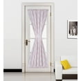 thumbnail image 1 of ( Zig Zag ) Light Pink 1Pc Printed 2 Tone Color Stripe French Door Foam Backing Insulated Thermal Blackout Rod Pocket Curtain Panel With Tieback 55"W X 72"L&Nbsp;, 1 of 1