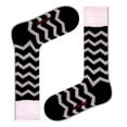 thumbnail image 1 of Zig Zag Men's Funky Striped Dress Socks Love Sock Company, 1 of 4