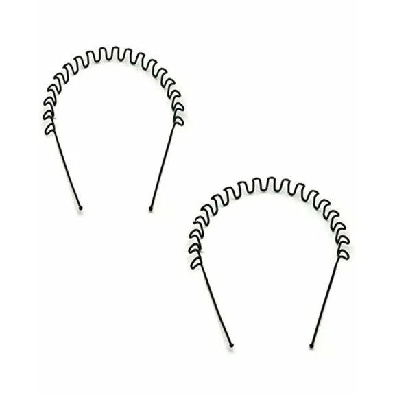 Zig Zag Metal Hairband For Men's and Women's Pack