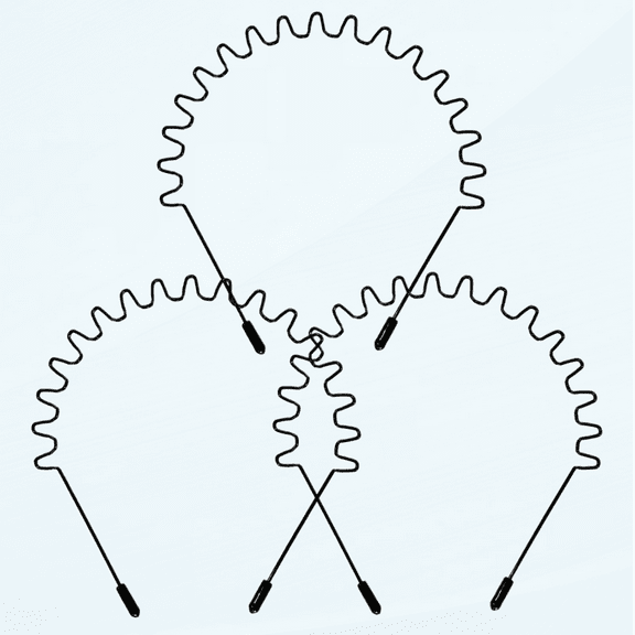 Zig Zag Metal Headband for Men & Women - Secure Grip Hair Band