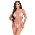 thumbnail image 1 of Leg Avenue Women's Zig Zag Fishnet Mini Dress, 1 of 5