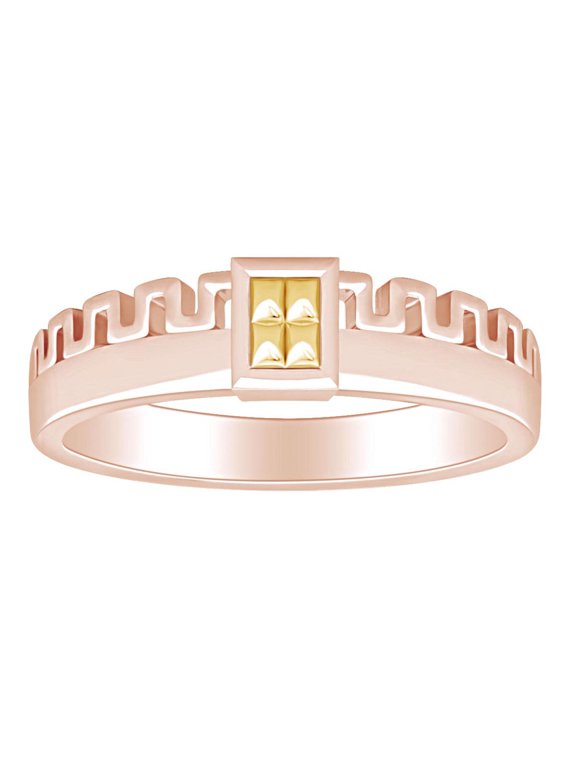Zig Zag Ring 14k Rose Gold Over Sterling Silver