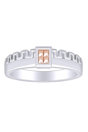 Zig Zag Ring 14k White Gold Over Sterling Silver