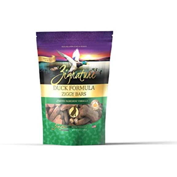 Zignature Limited Ingredient Ziggy Bar Dog Biscuits, 12-Oz Bag, Duck