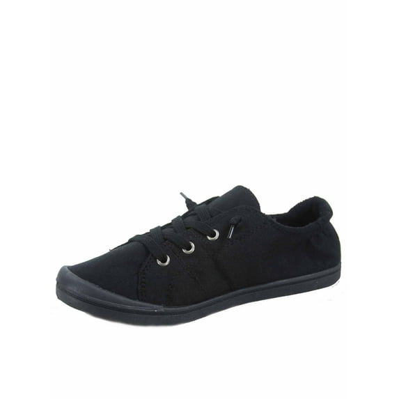 SODA Women's Casual & Dress Shoes Round Toe Slip On Sneaker, Black, 65