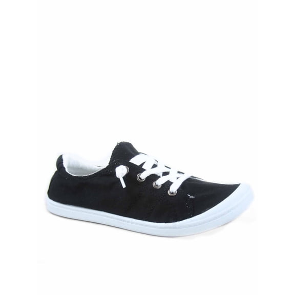 Zig-s Women's Causal Comfort Slip On Round Toe Flat Sneaker Shoes ( Black/White, 10)
