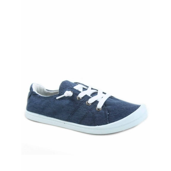Zig-s Women's Causal Comfort Slip On Round Toe Flat Sneaker Shoes ( Blue Denim, 8.5)